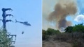 Impactante incendio en La Plata: Helic&oacute;pteros combaten el fuego en Arturo Segui