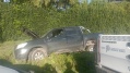 Robó una camioneta, pero no sabia manejar: terminó en una zanja y fue detenido