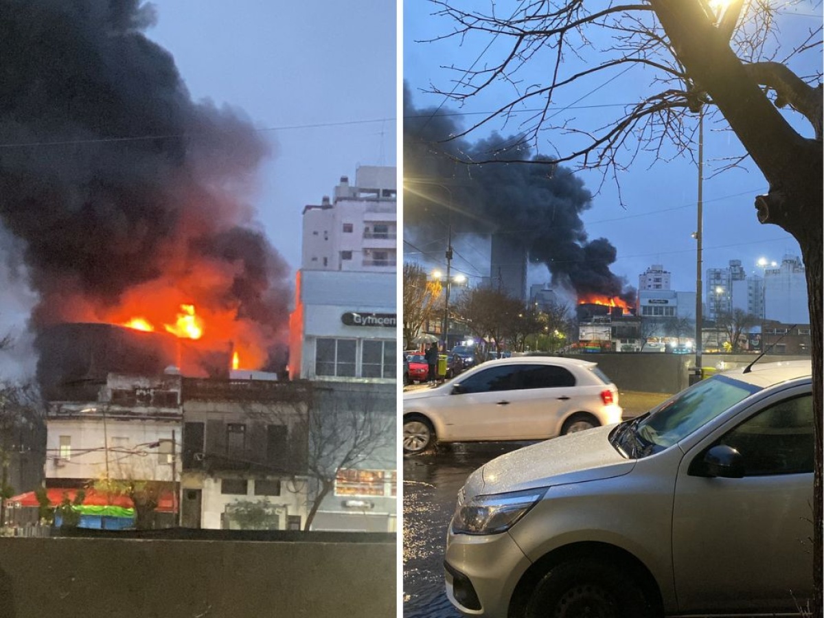 Un feroz incendio genera alarma en pleno centro de La Plata