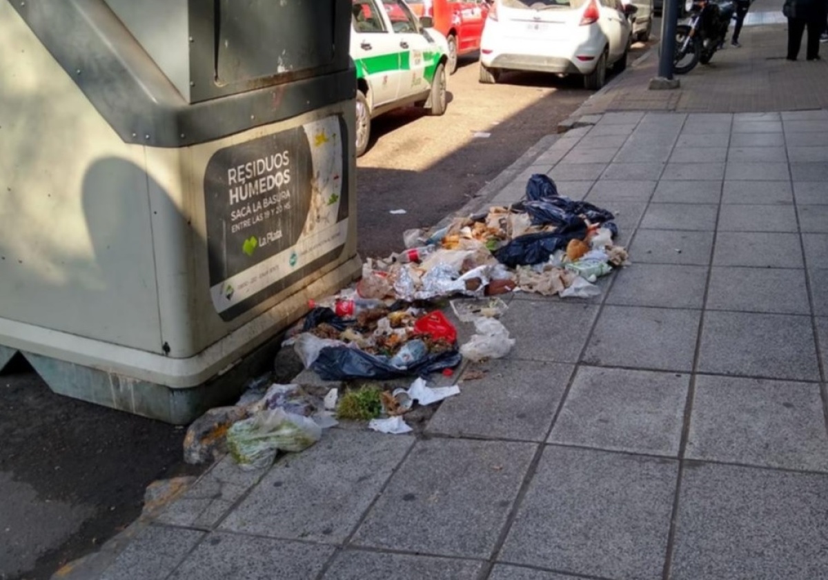 En 5 y 50 se quejaron por un contenedor que está siempre desbordado de ...