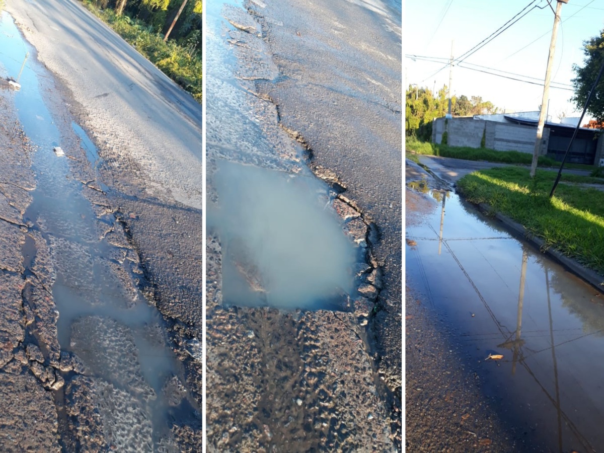 Vecinos de 121 entre 81 y 82 reclaman por una pérdida de agua