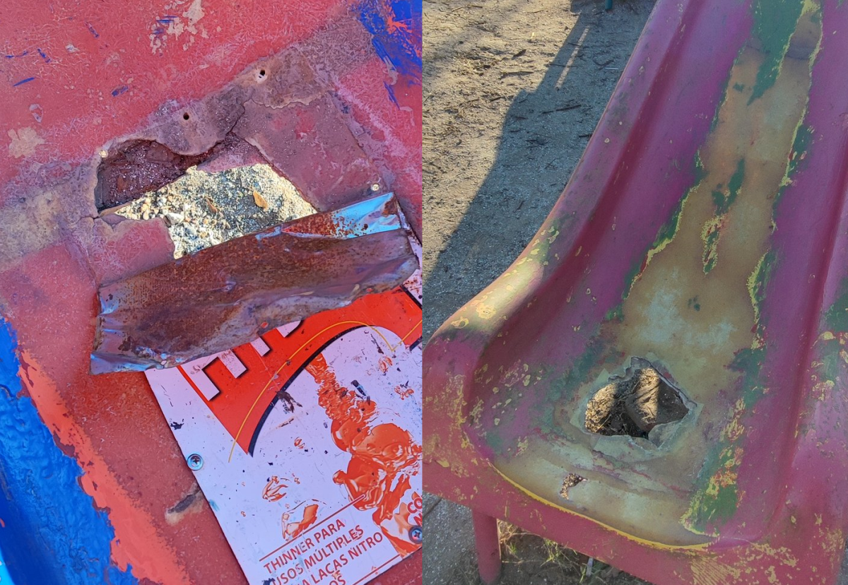 Vecinos se quejan por el mal estado de los juegos en Parque Castelli