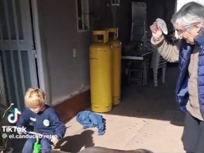 La vuelta más linda: Un abuelo y su nieto guardaron un recuerdo para toda la vida