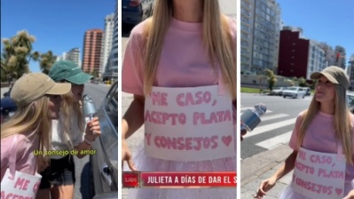 "Me caso, pido plata o consejos": El particular video de una joven marplatense que se volvió viral