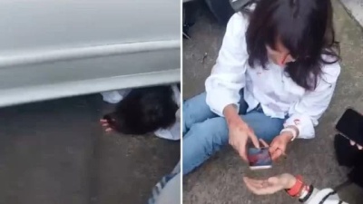 Olvidó poner el freno de mano y su auto la atropelló: el dramático episodio en pleno centro de La Plata