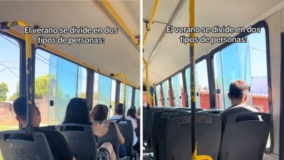“El verano se divide en dos tipos de personas”: el video de una platense en un micro que se volvió viral