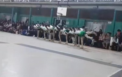 "Efecto dominó": patinadoras platenses subieron el video de su coreografía y fueron virales por el modo en que se cayeron
