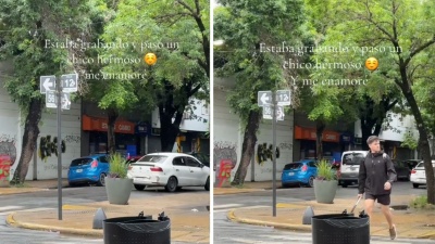“Me muero si llega a ver esto ese chico”: un platense grabó un video en un día de lluvia, se enamoró y fue viral