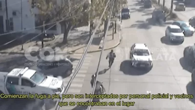Policías corrieron a dos delincuentes y los capturaron en Tolosa