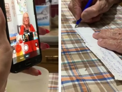 Su nieta le explicó cómo enviar fotos por WhatsApp y el video se volvió viral