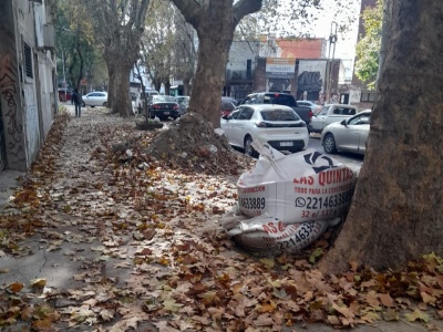 Vecinos de diagonal 78 y calle 11 reclaman la recolección de escombros