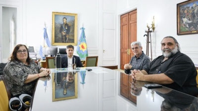 Kicillof se reuni&oacute; con Baradel y un importante referente sindical de Am&eacute;rica Latina