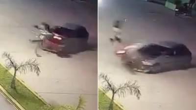 Brutal choque en Punta Lara: manejaba borracho, hizo una maniobra en contramano y un motociclista sali&oacute; volando