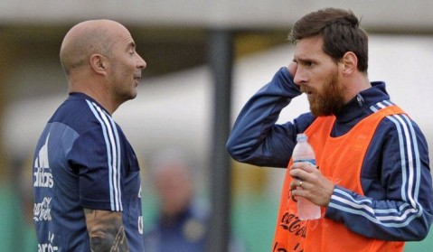 Sampaoli fue lapidario con Messi antes del partido entre PSG-Olympique