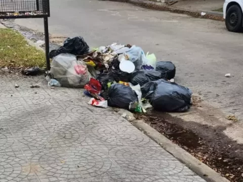Se desparramó la basura por toda la vereda en una cuadra de Villa Argüello y los vecinos se quejan: "Los perros rompen todo"