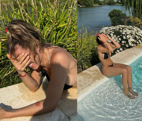 Las fotos en bikini y de espaldas de Jimena Barón que son furor en las redes