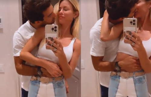 ¡Pareja hot! El beso Nicole Neumann y su novio frente al espejo