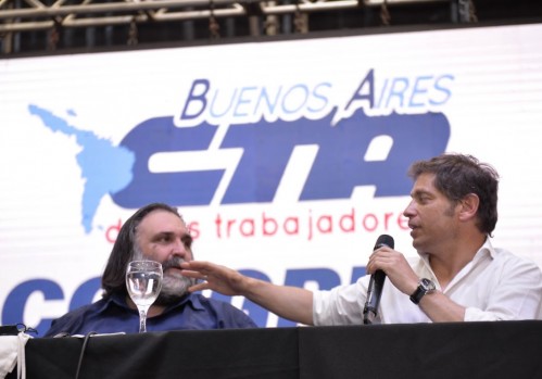 Kicillof encabezó un acto con sindicalistas en La Plata: "Hemos puesto en valor nuevamente las mesas paritarias"