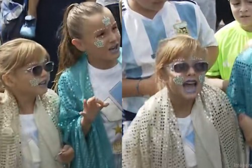 "Muchachos versión Disney": una nenas conmovieron a los hinchas con una nueva interpretación del cántico popular argentino