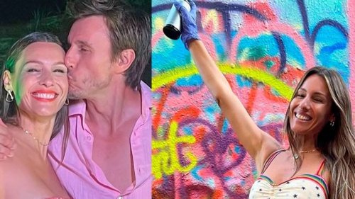 Las fotos inéditas del grafitti que le hizo Pampita a Roberto García Moritán