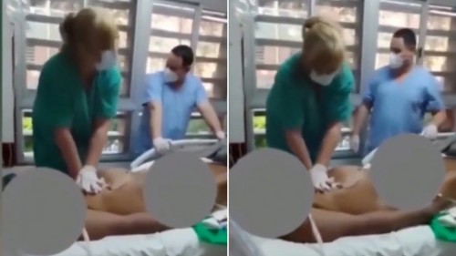 Médicos se filmaron riéndose mientras hacían RCP, los escracharon y recibieron un fuerte repudio