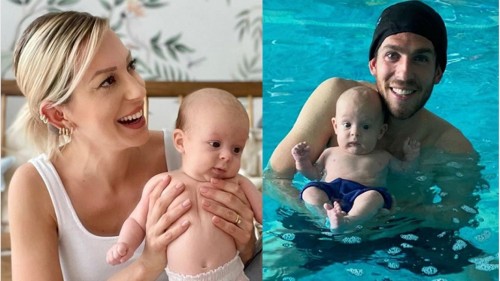 Noelia Marzol mostró el primer día de natación de su bebé: "Me lo quiero comer"