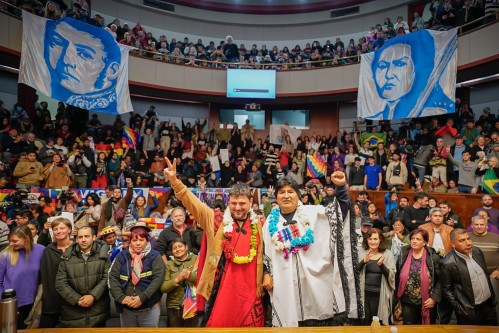 Evo Morales junto a Grabois en la UBA: "Si el litio estuviera en manos de los Estados seríamos potencia mundial"