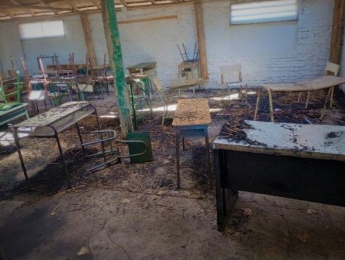 Garró garantizará el inicio del ciclo lectivo de la escuela incendiada en San Carlos