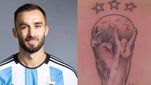 "El que es campeón del mundo escribe como quiere": el error en el tatuaje de uno de los jugadores es viral