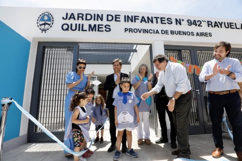 Axel Kicillof inauguró el edificio de un jardín de infantes en Quilmes: "Venimos de una etapa de promesas no cumplidas"