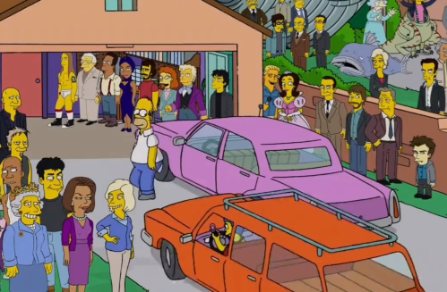 Los Simpson celebraron su episodio 750 con una espectacular apertura repleta de personajes