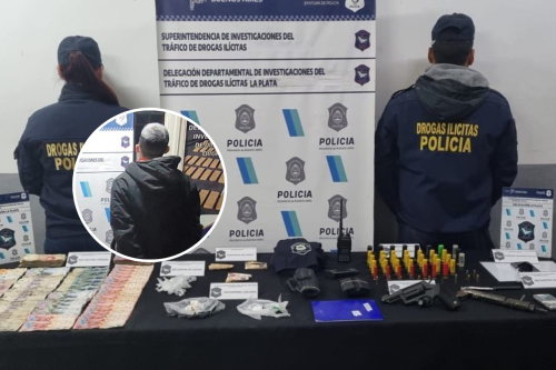 Detuvieron a un peligroso sujeto que vendía drogas en un barrio de La Plata: tenía armas de fuego