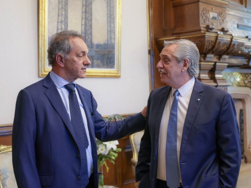 Alberto Fernández recibió a Daniel Scioli en la Casa Rosada: "Debemos aprovechar todo su conocimiento y su capital político"