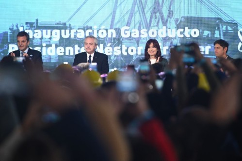 Cristina, Massa y Alberto Fernández inauguraron el Gasoducto Presidente Néstor Kirchner: "No fue magia"