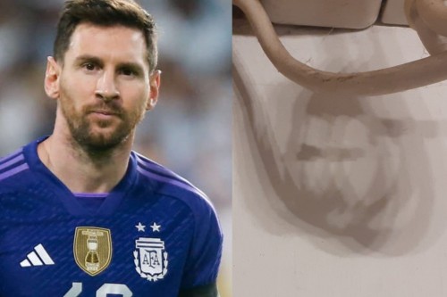 "Apareció Messi en la sombra de los cables": publicó una foto donde se aprecia el rostro del "10" y recibió miles respuestas