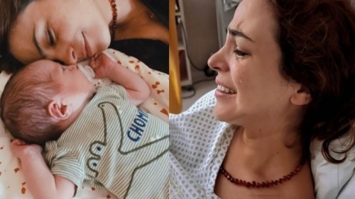 "La mañana previa a parir", Agustina Cherri compartió fotos inéditas del nacimiento de su hijo Bono