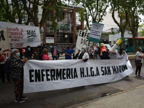 Trabajadores de la salud volvieron a manifestarse en La Plata