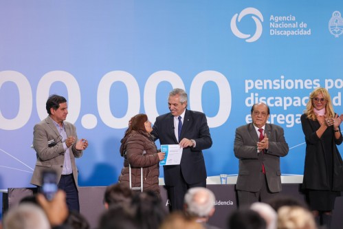 Alberto Fernández: “Entregamos la pensión por discapacidad número 300 mil desde que llegamos al Gobierno”