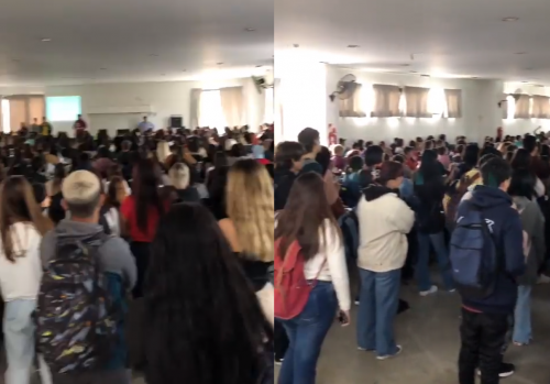 Alumnos de Psicología en La Plata tuvieron que estar parados durante la cursada porque el aula colapsaba