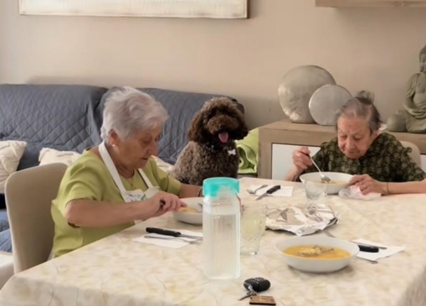 Tiene 96 años, almuerza con su mejor amiga todos los días y su nieto compartió la historia