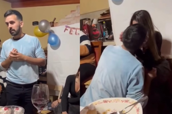 Cumplió años, le propuso casamiento a su novia y conmovió a todos: "Ella tiene el corazón más grande en esta vida"