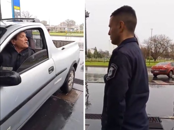 Un conductor protagonizó un fuerte cruce con la policía en una estación de servicio de La Plata