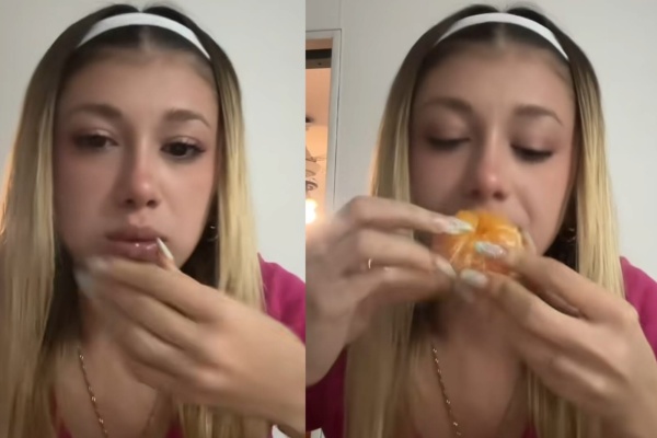 "¿Cómo descubriste ese talento?": comió ocho mandarinas enteras en un tiempo récord y sorprendió a sus seguidores