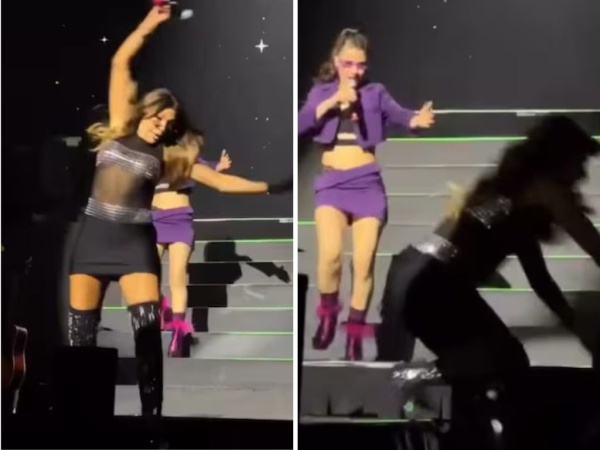 Tras su caída en el escenario, Catherine Fulop aclaró: "alguien estaba ahí y me agarró, no se si fue un ángel"