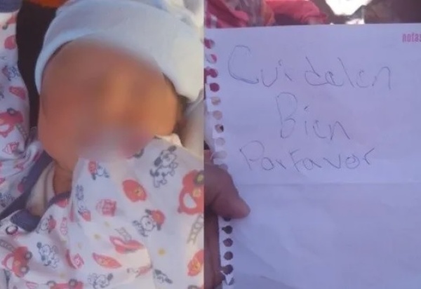 Abandonaron a un bebé debajo de un auto y dejaron una carta: "No quiero que pase hambre como yo"