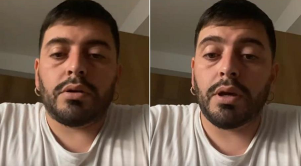 El descargo de Diego Maradona Jr. tras besar a su hijo en la boca