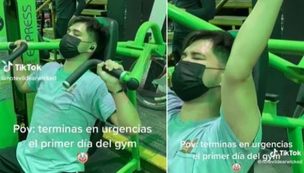 Un joven arrancó feliz su primer día en el gimnasio pero terminó hospitalizado por un "error muy común"