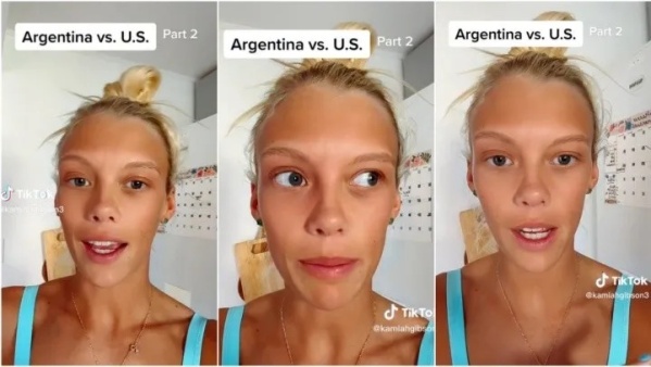 "&iquest;Por qu&eacute; nosotros no hacemos eso?", una yankee flashada con la cultura argentina se volvi&oacute; viral en Tik Tok
