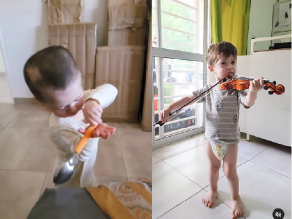 Un ni&ntilde;o tuvo su primer viol&iacute;n y llen&oacute; de ternura las redes