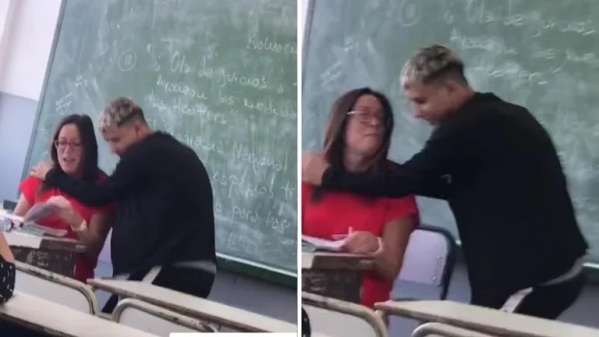 Un estudiante jugó su última carta y comenzó a bailar yendo hacia una docente: "Yo lo apruebo"